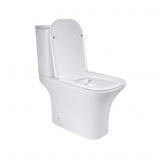 Унітаз-компакт Qtap Presto Quadro безобідковий з сидінням Soft-close QT24221215AW Унітаз-компакт Qtap Presto Quadro безобідковий з сидінням Soft-close QT24221215AW
